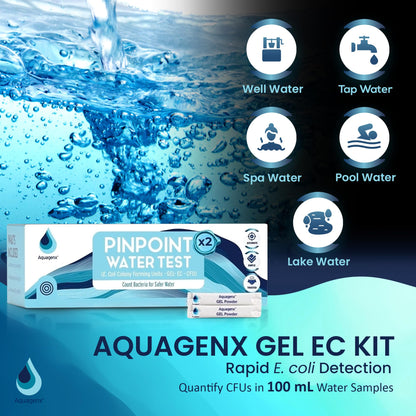 Pinpoint Water Test Kit – Fast & Easy Water Testing Kit for E. coli Detection - No Lab or Equipment Needed - Ideal for Well, Tap, and Drinking Water Testing (50 Pack)