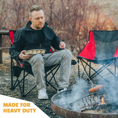 MalloMe Smores Sticks for Fire Pit 45 inch Extra Long - Marshmallow Roasting Sticks Smores Kit -Smore Skewers Hot Dog Fork Campfire Cooking Equipment, Camping Essentials, Outdoor Accessories (4 Pack)