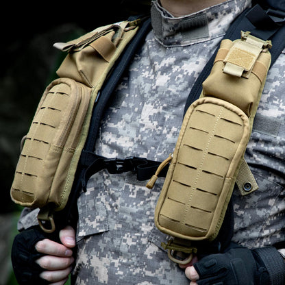 Jueachy Strap Shoulder Molle Accessories Pouch: Tactical Backpack Pocket Attachment Storage Phone Flashlight EDC