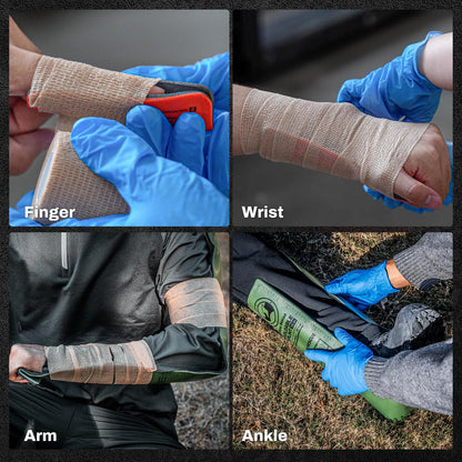 RHINO RESCUE First Aid Splint 36" X 4.3" Orange-Gray, Keep Bones in Position (1, Folded)