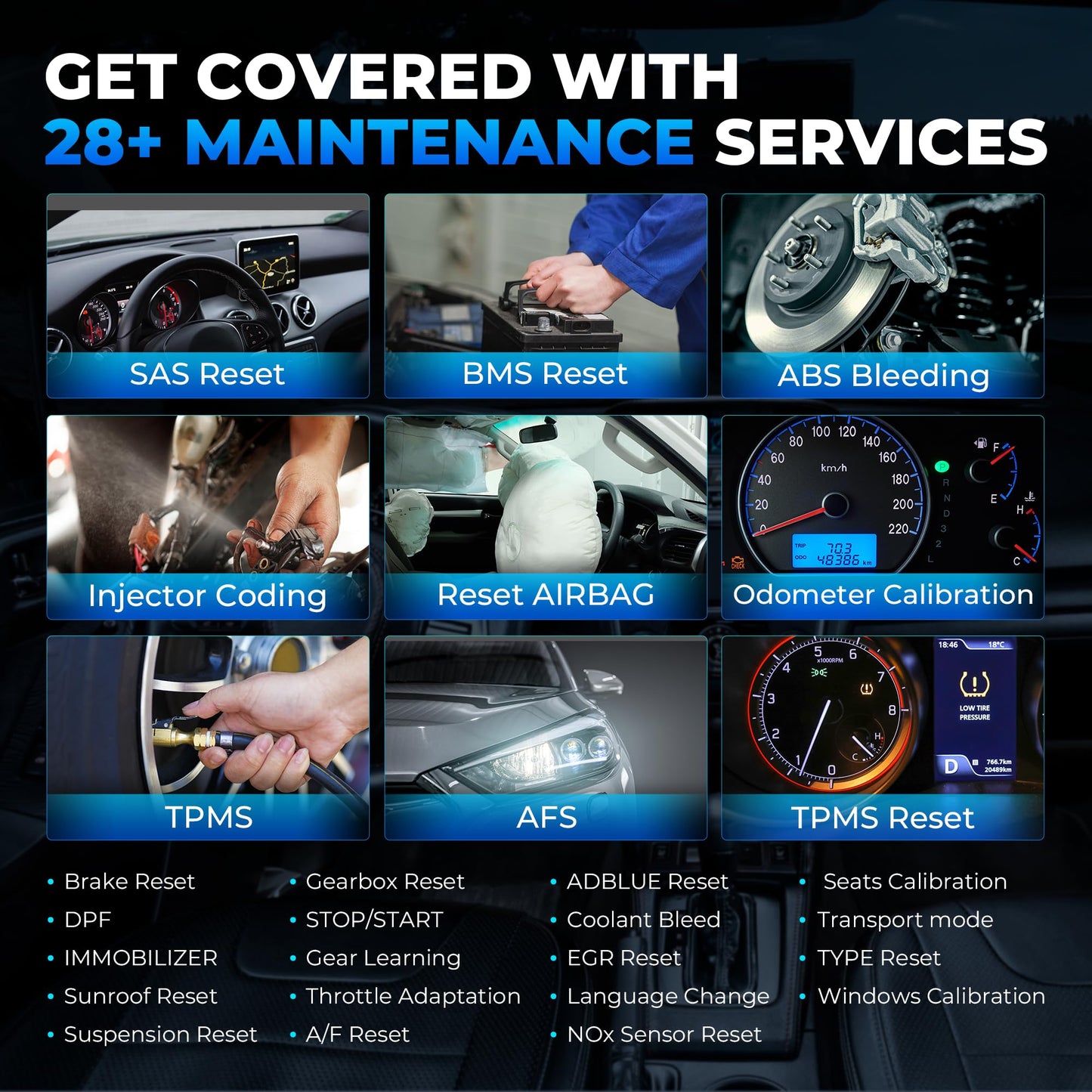 OBD2 Scanner Diagnostic Tool, TOPDON AD900BT Bidirectional Scan Tool with ECU C0ding, 28+ Services, Automotive All Systems Diagnosis Scanner for Car with 2 Years Updates, Active Test