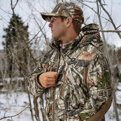 TIDEWE Heated Jacket for Men with Battery Pack, Zippered Back Pocket with Heater (Next Camo G2, Size S-XXXL)