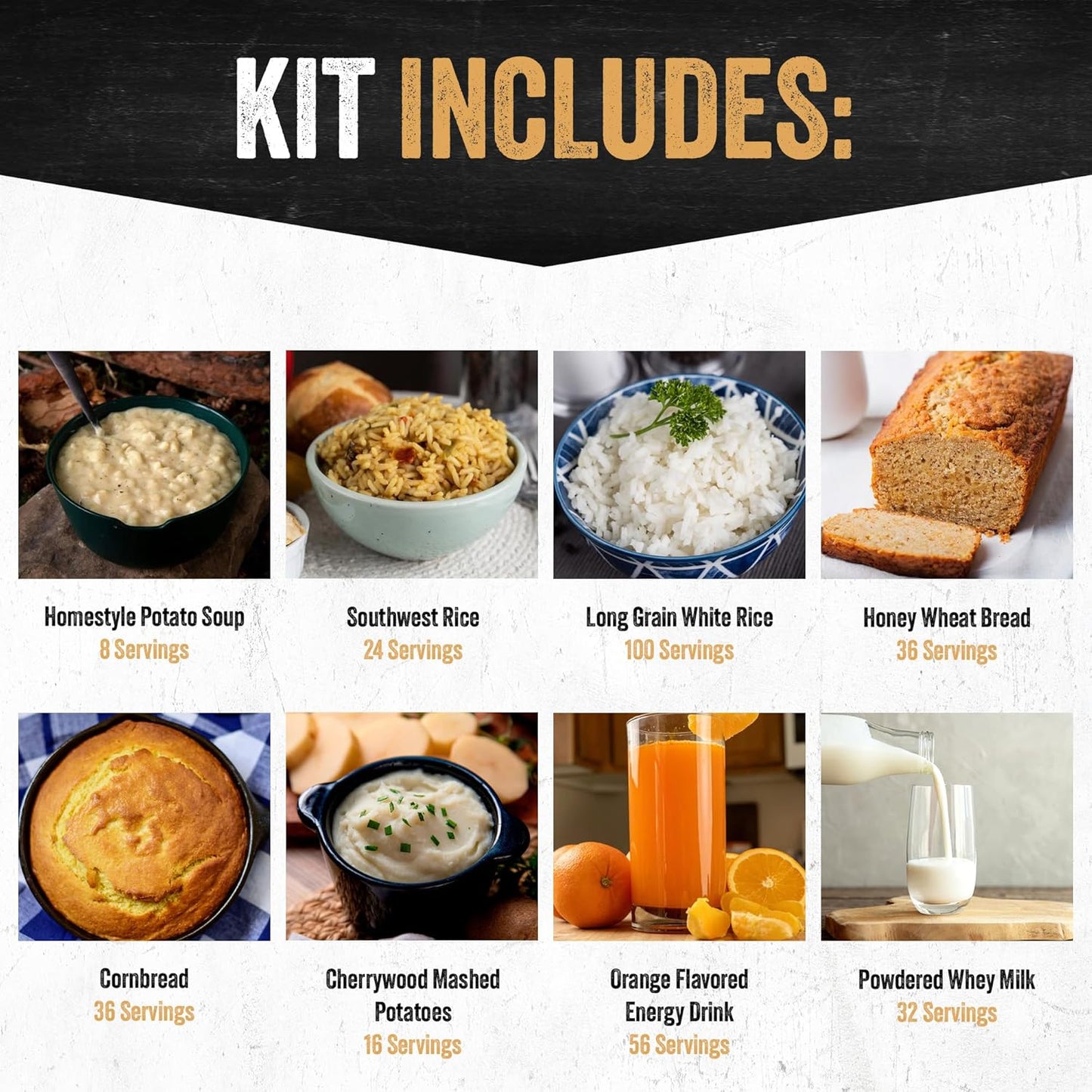 Ready Hour 3-Month Emergency Food Supply (846 Servings), 3-Month Kit, Food Storage Meal Entrées, Real Non-Perishable Meals, 25-Year Shelf Life Food, Portable Flood-Safe Container