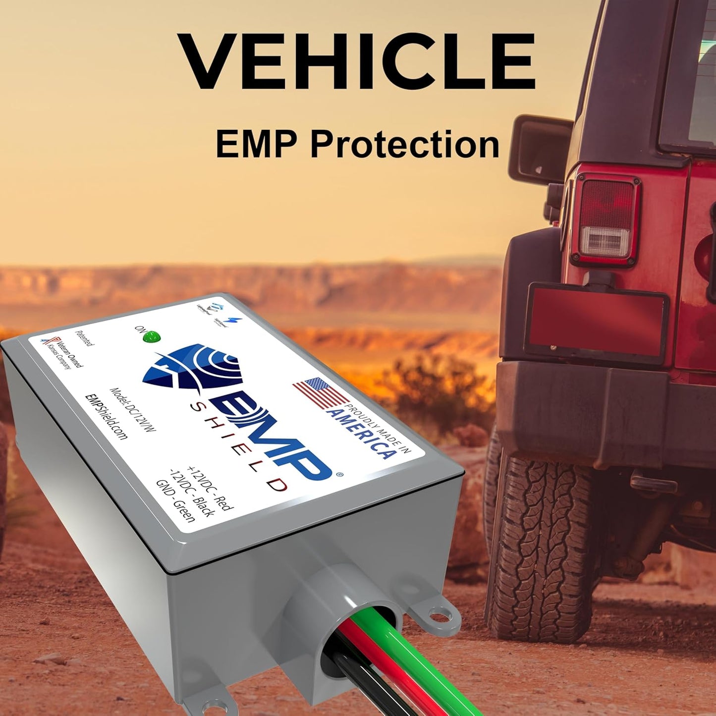 EMP Shield - Home & Vehicle EMP Lightning Protection + CME Defense Flush Mounted Breaker Box and 12 Volt DC for Car and Truck (SP-120-240-RL & DC-12V-WV)