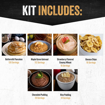 Ready Hour 3-Month Emergency Food Supply (846 Servings), 3-Month Kit, Food Storage Meal Entrées, Real Non-Perishable Meals, 25-Year Shelf Life Food, Portable Flood-Safe Container