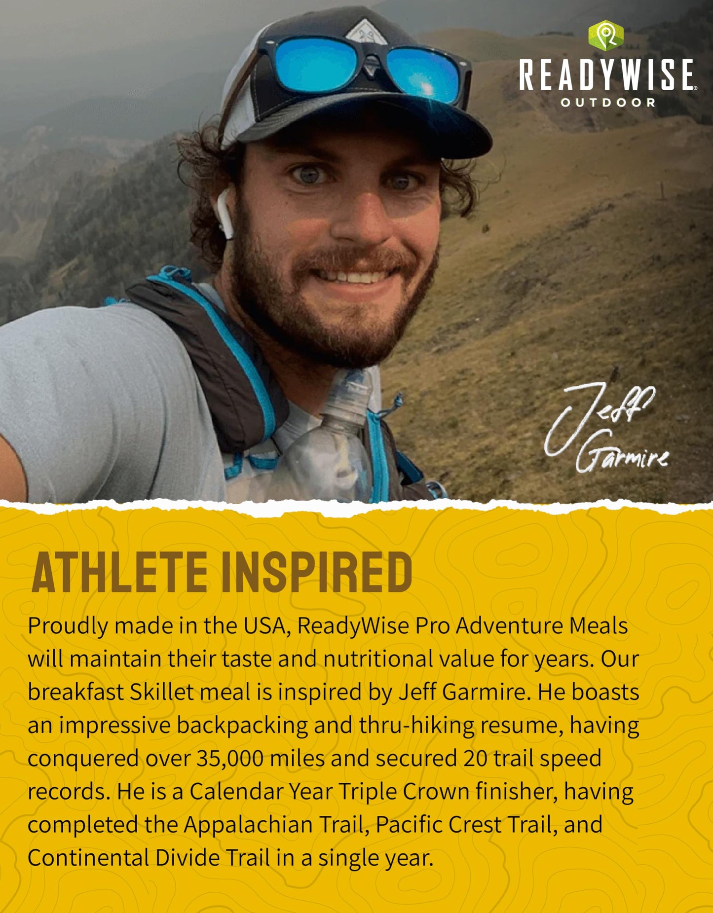 ReadyWise Outdoor Pro Adventure Meal - Breakfast Skillet, 2 Servings, 1 Pouch, Gluten Free, 700 Calories, 36g Protein, Freeze Dried Food & Dehydrated Backpacking Camping Meals, up to 5 Year Shelf Life