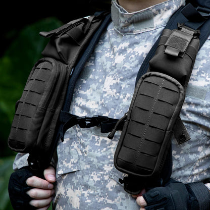 Jueachy Strap Shoulder Molle Accessories Pouch: Tactical Backpack Pocket Attachment Storage Phone Flashlight EDC