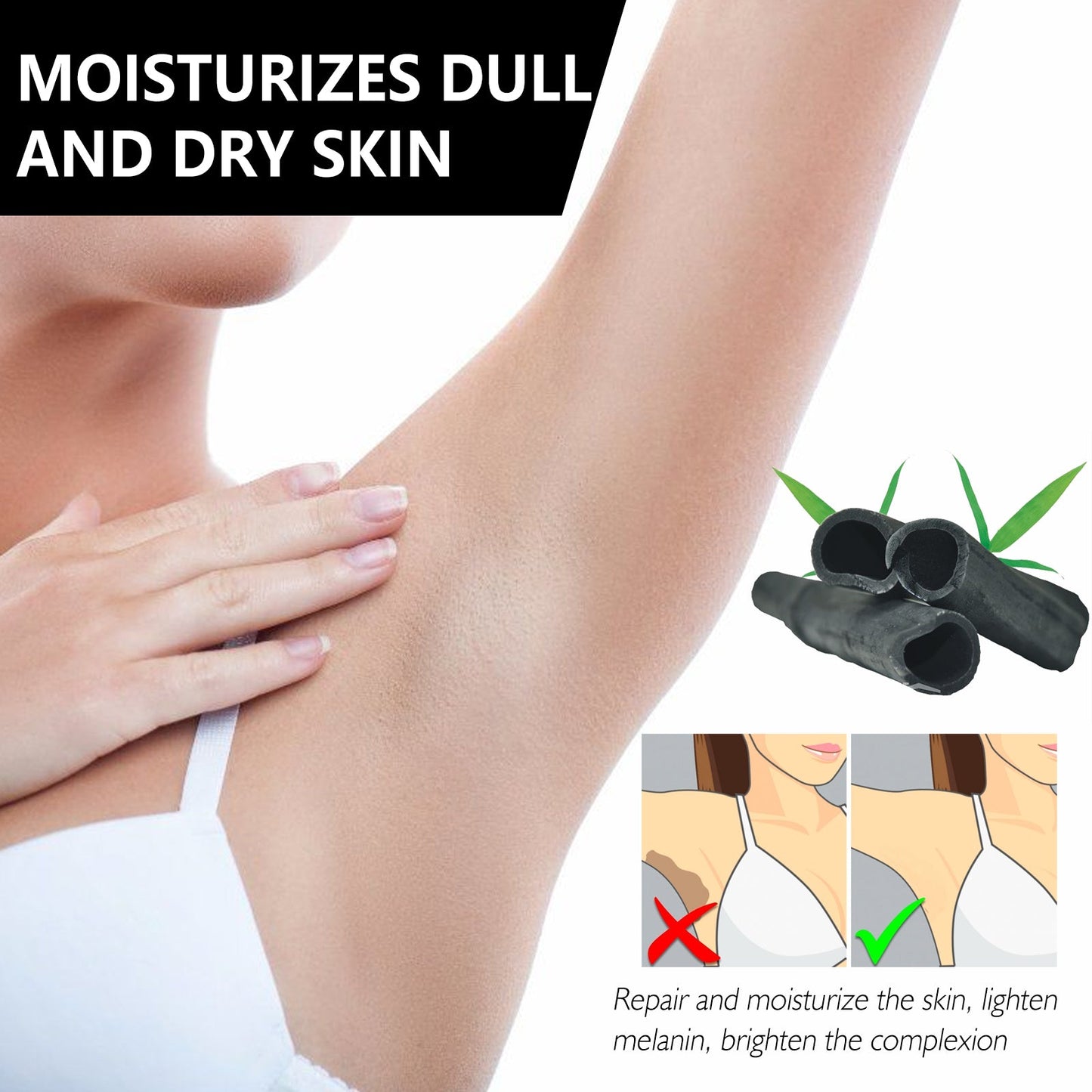 Bamboo Charcoal Black Prickly Skin Soap, Bamboo Charcoal Brightening Skin Whitening Body Cleansing Soap
