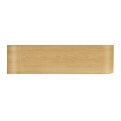 U-STYLE four door curved corner design wavy door panel cabinet with adjustable shelves