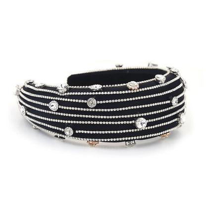 Baroque wide brimmed full diamond headband