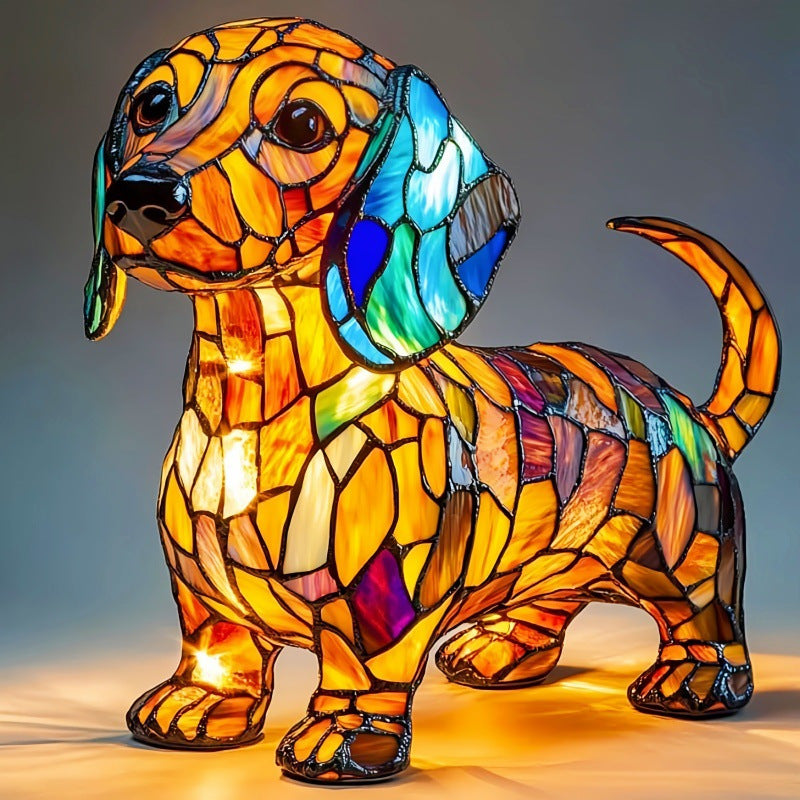 Animal resin LED night light, a cute bedside lamp for living rooms and bedrooms.