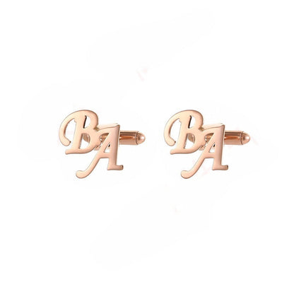 DIY custom French men's cufflinks with English letters cufflinks