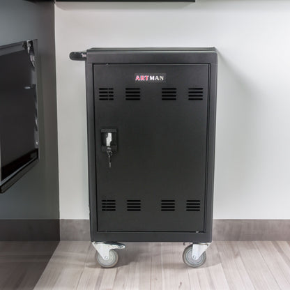 Mobile Charging Cart and Cabinet for Tablets Laptops 30-Device