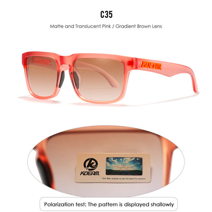 Classic polarized sunglasses for men and women ultra light driving glasses colorful real film sunglasses