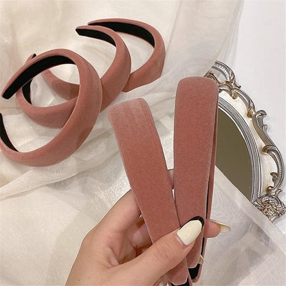 Velvet sponge wide edge headband