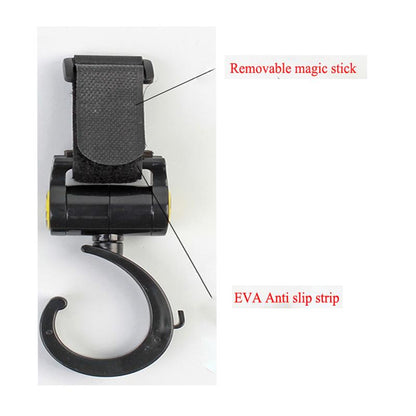 2 PCS/LOT Baby Stroller Accessories Hook Multifunction Baby Stroller Black High Quality Plastic Hook