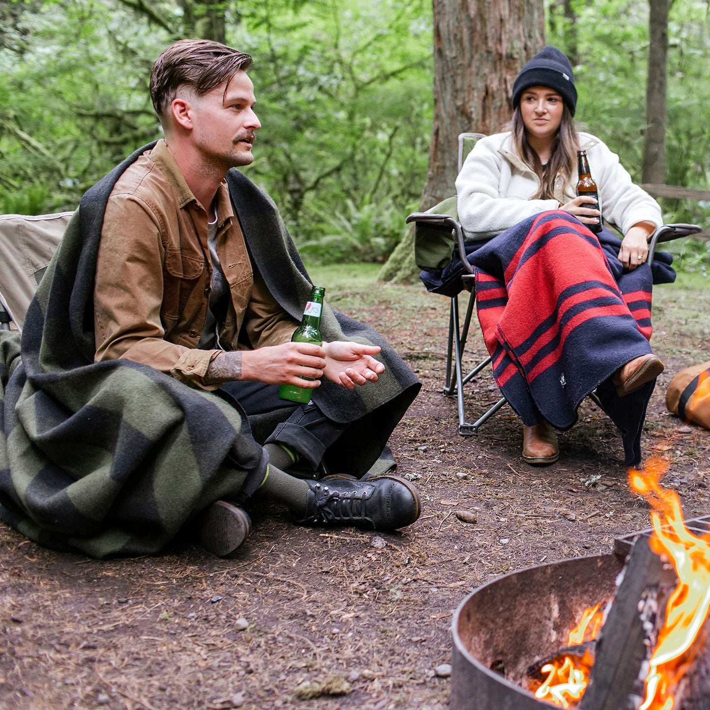 Arcturus Military Wool Blanket - Warm, Thick, Washable - Great for Outdoors, Camping, Stadium Blanket, Picnics, Travel - Car & Bushcraft Survival Kits