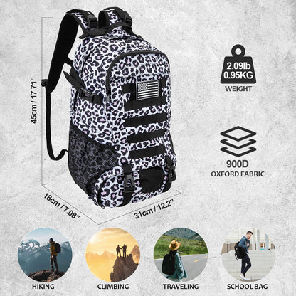 Jueachy Tactical Backpack for Men Hiking Day Pack Molle Military Rucksack Waterproof 30L EDC Bag with USA Flag Patch
