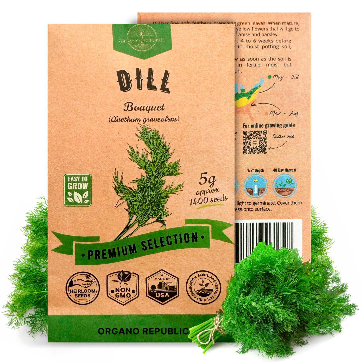 White Yarrow Seeds Pack 0.25 G - Over 2000 Non-GMO Heirloom Yarrow Seeds for Planting Herbs in Individual Seed Packet, Herbs Seeds for Planting Home Garden Indoor & Outdoor Gardening