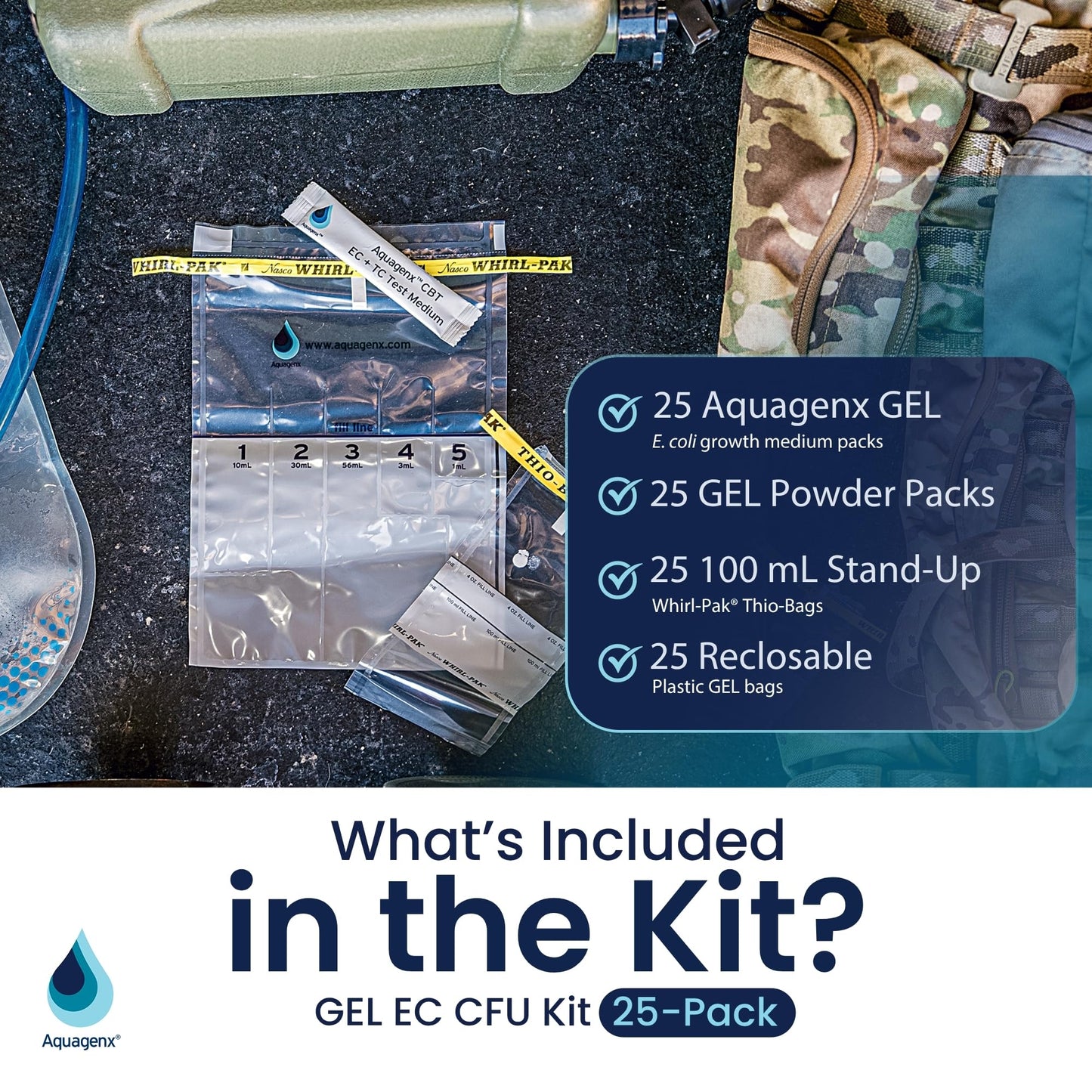 Pinpoint Water Test Kit – Fast & Easy Water Testing Kit for E. coli Detection - No Lab or Equipment Needed - Ideal for Well, Tap, and Drinking Water Testing (50 Pack)