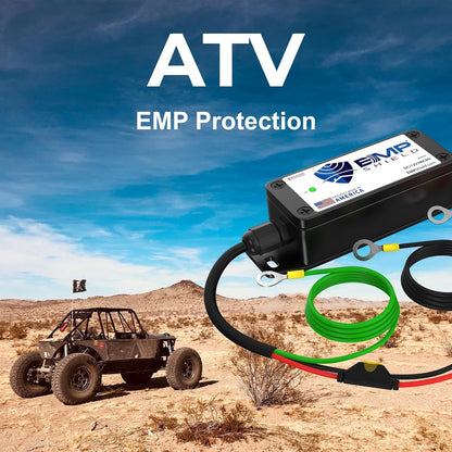 EMP Shield – Home Device & Micro Vehicle Protection Bundle (SP-120-240-RL/DC-12V-Micro) for EMP, Lightning, Solar Flare, and Surge Protection