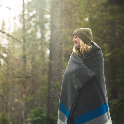 Arcturus Rainier Wool Blanket - 4.5lbs Warm, Heavy, Washable, Large | Great for Camping, Outdoors, Survival & Emergency Kits (Sunset Peak)