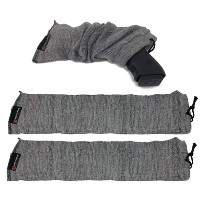 Arcturus Silicone-Treated Handgun Socks - Wide, Flexible Design (3" x 16") Easily Fits Your Pistol or Revolver.