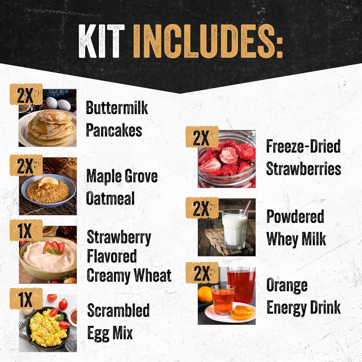 Ready Hour Breakfast Bucket (128 Servings), Emergency Food Supply, Emergency Food Kit, 25-Year Shelf Life Food, Survival Food Buckets, Long-Lasting Food Supply, Flood-Safe Container