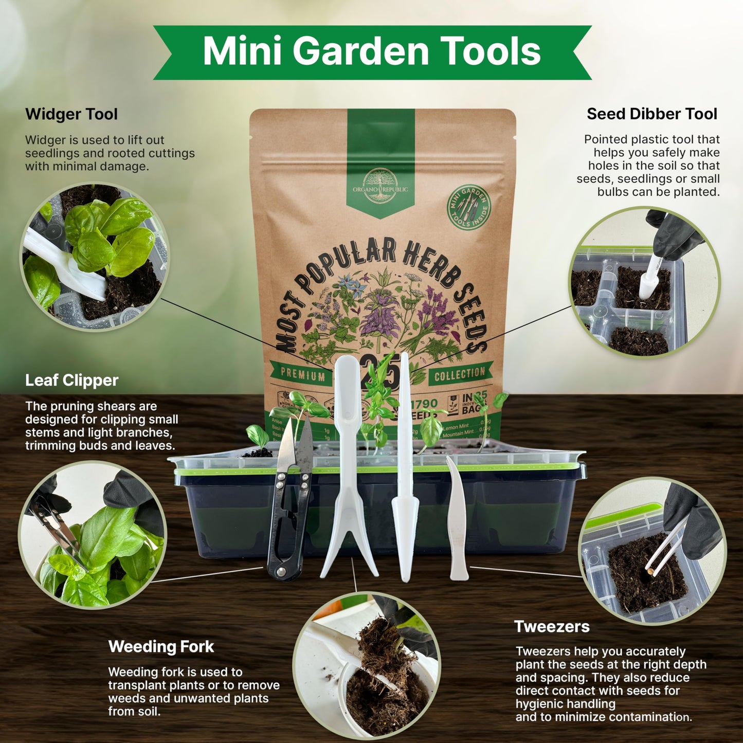 25 Most Popular Herb Seeds Variety Pack - 11,700 Non-GMO Heirloom Seeds for Planting Herbs in Individual Seed Packets for Hydroponic, Indoor & Outdoor Gardening
