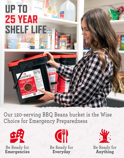 ReadyWise Emergency Food Supply - 132 Servings, Survival Bucket, Dehydrated & Freeze Dried Protein Meals, Camping Essentials, Ready to Eat Disaster Prepping Supplies,up to 25 Year Shelf Life