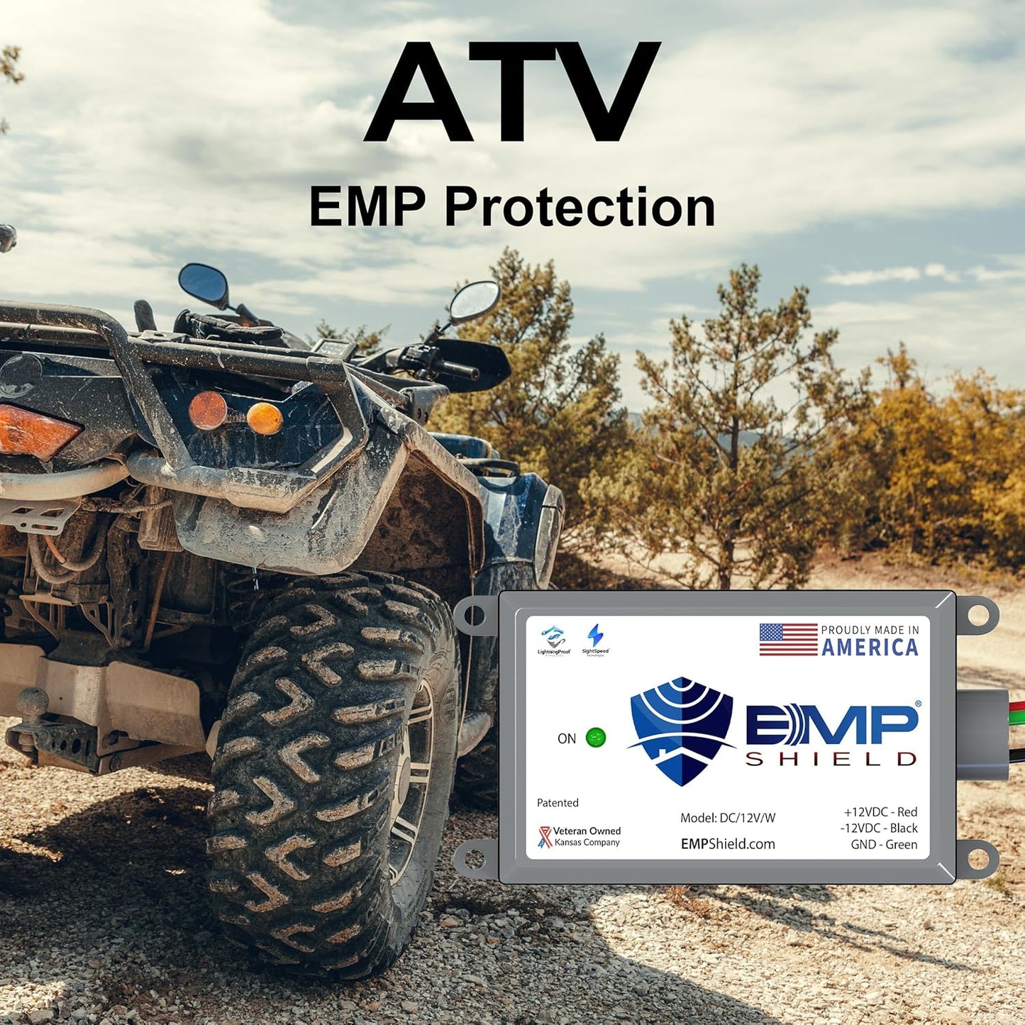 EMP Shield - Home & Vehicle EMP Lightning Protection + CME Defense Flush Mounted Breaker Box and 12 Volt DC for Car and Truck (SP-120-240-RL & DC-12V-WV)