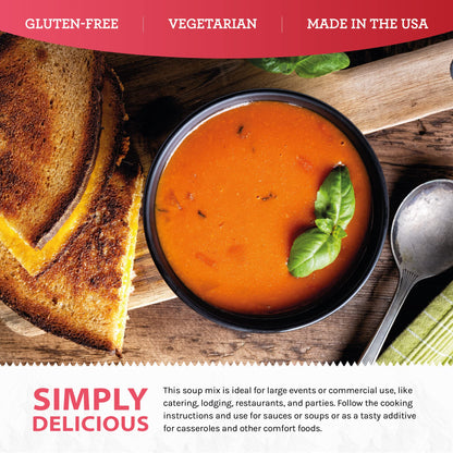 READYWISE - Simple Kitchen, Tomato Basil Soup, 17 Servings, MRE, Gluten Free, & Vegetarian, Food, Soup Mix, for Events, Hiking, Emergency Food Supply, Camping Essentials, or Daily Use, 1 Pack