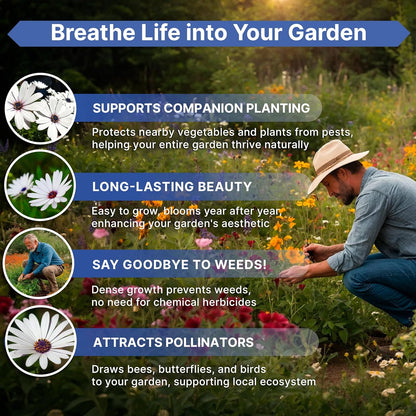 Marigold Seeds Pack 1 oz - Over 9,250 Non-GMO Heirloom Marigold Seeds for Planting Indoor & Outdoor Gardening, Flower Seed for Planting Home and Garden, Flowers Seed in Individual Packet