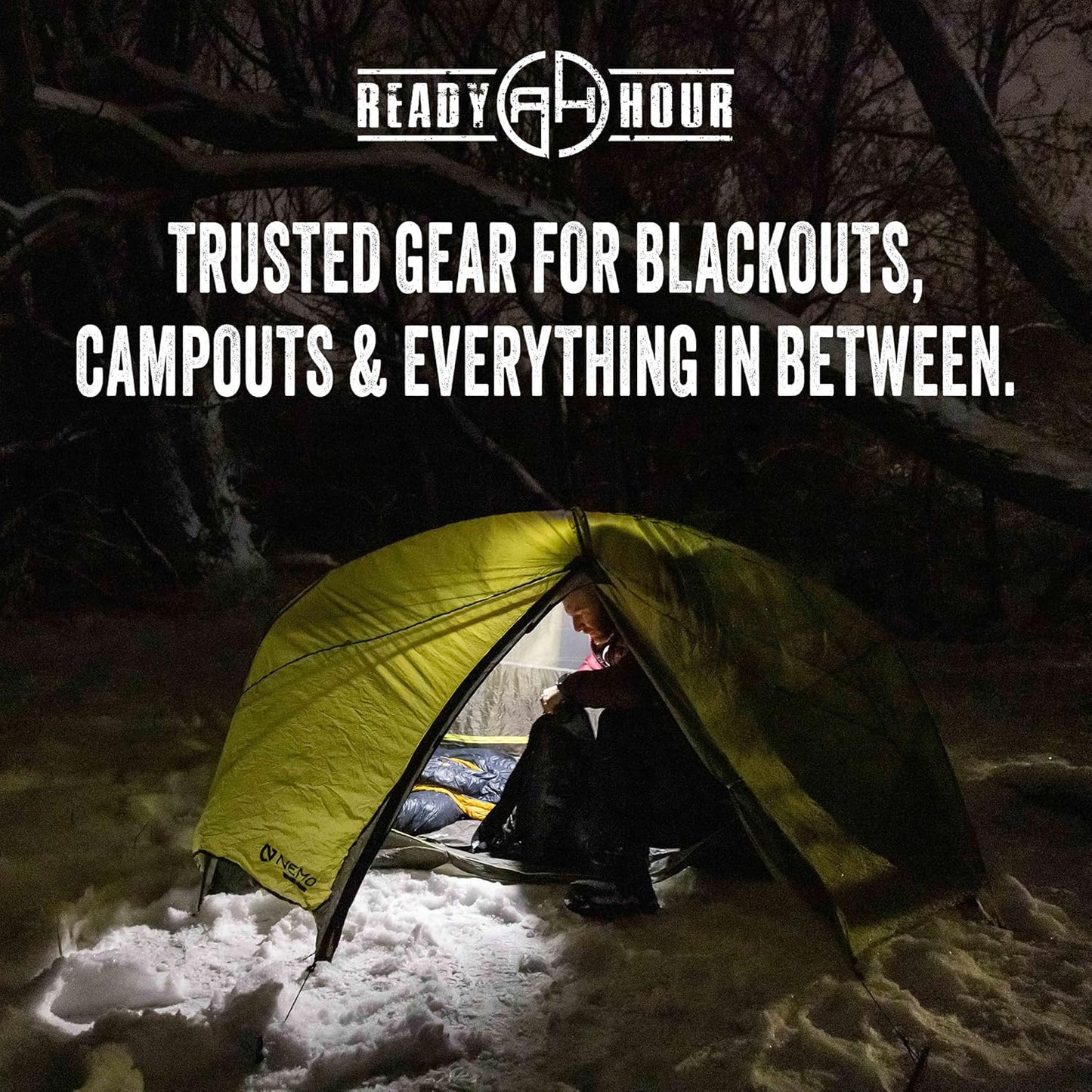 Ready Hour USB Emergency Lantern & Power Bank, 3,000mAh Rechargeable LED Light with Red SOS Signal, Magnetic Base, No Batteries Needed, Compact Portable Light for Camping, Power Outages, & Emergencies