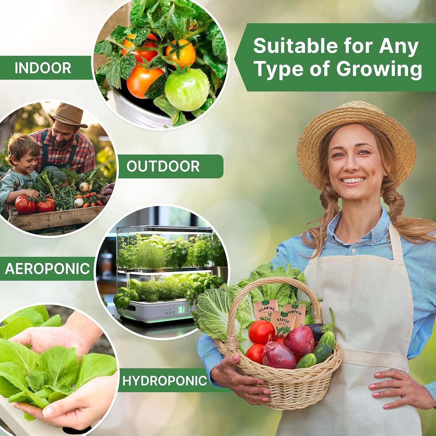 Organo Republic Arugula Sprouting 4 oz & 22 Lettuce & Salad Greens Seeds Variety Pack Bundle, 79,700+ Non-GMO Heirloom Garden Seeds for Planting Microgreens & Salad Greens for Indoor & Outdoor Garden