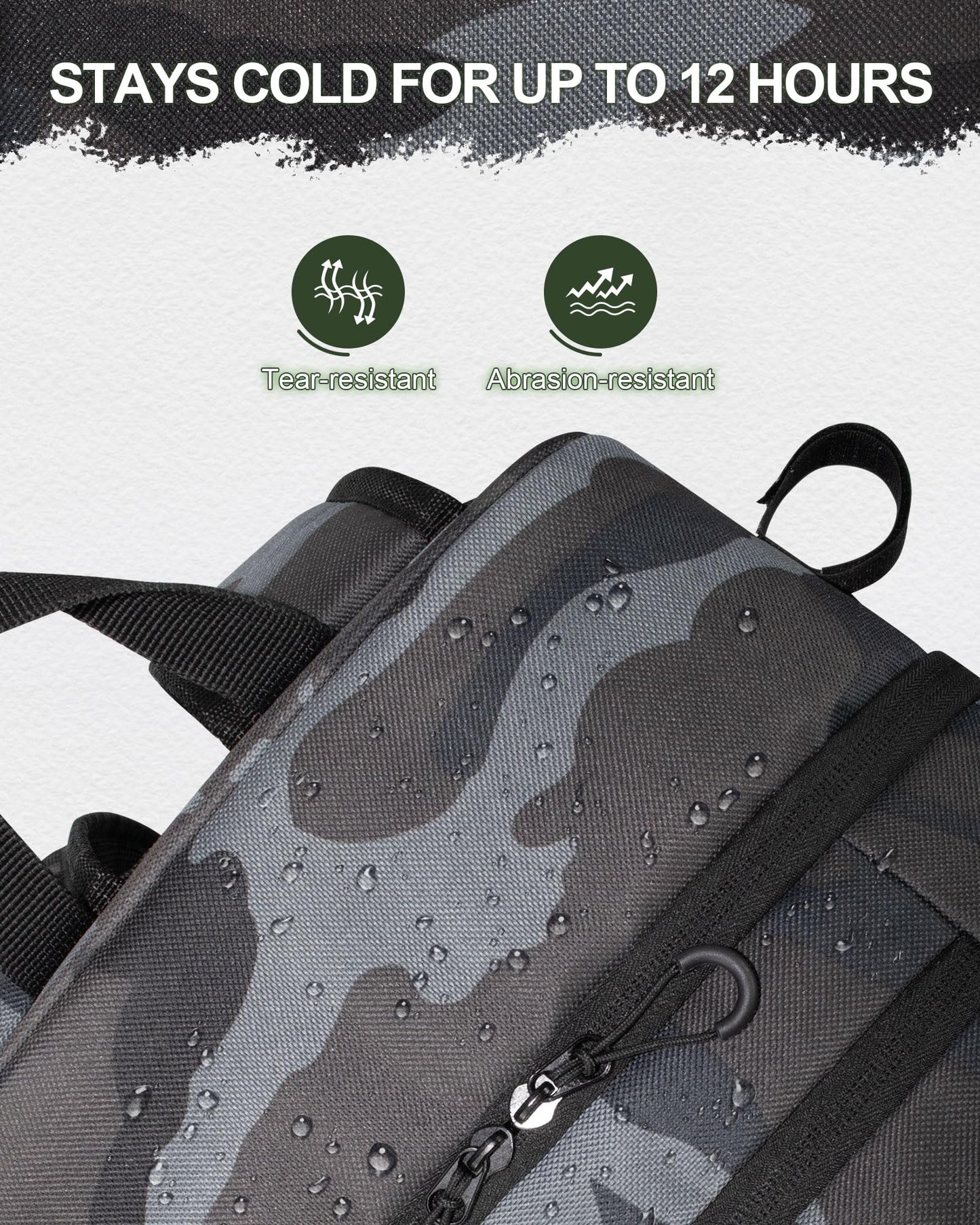 BAVGRED Fishing Backpack with Removable Bait Binder, Large Water Resistant Tackle Bag Storage Gear and Equipment for Fishing, Camping, Hiking, Grey