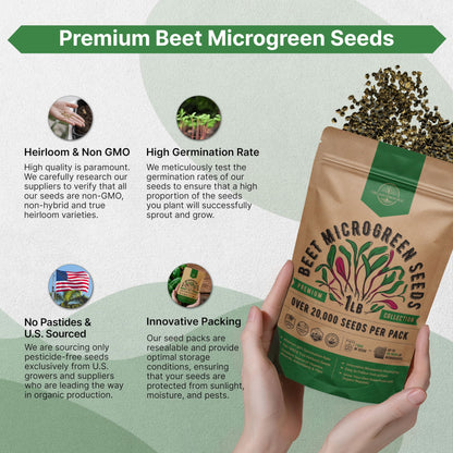 Organo Republic Broccoli Sprouting & Microgreens Seeds - Non-GMO, Heirloom Sprout Seeds Kit, 1lb Resealable Bag for & Growing Microgreens in Soil, Coconut Coir, Aerogarden & Hydroponic