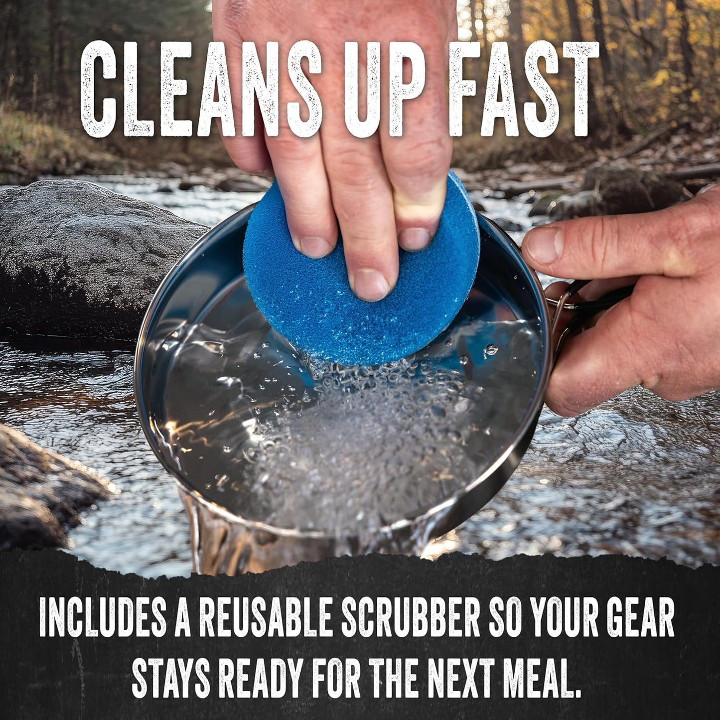Stainless Steel Mess Cooking Kit by Ready Hour - 5 Piece Compact Survival Cookware Set with Pot Pan Mug Scrubber and Carry Bag. Camping, Survival, Backpacking, Outdoor Cooking.