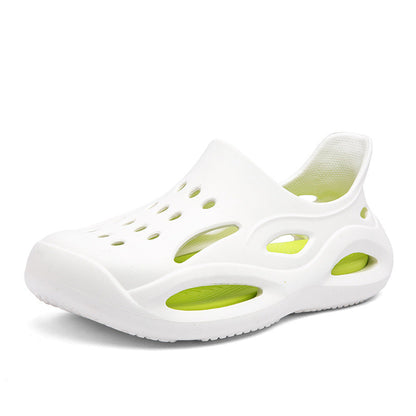 Cave shoes for men summer beach thick soled sandals for men sports and driving dual-use thick soled wear-resistant slippers