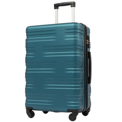 Hardshell Luggage Sets 3 Pcs Spinner Suitcase with TSA Lock Lightweight 20''24''28'' Navy + ABS