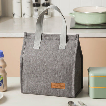 Fashionable and simple vertical large capacity portable insulated lunch bag