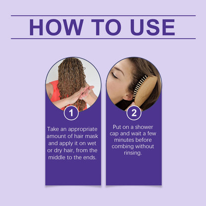 Leave-In Repair Curl Mask Nourishes Frizzy Hair For Natural Curls Repair Voluminous Shine Lasting Styling Cream