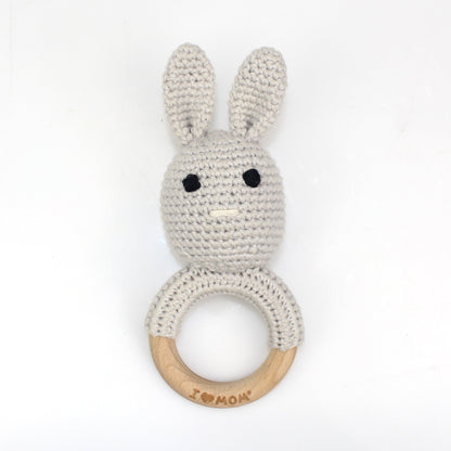 Carving Name Baby Soothing Bell Newborn Gift Bath Gift Knitted Cartoon Doll
