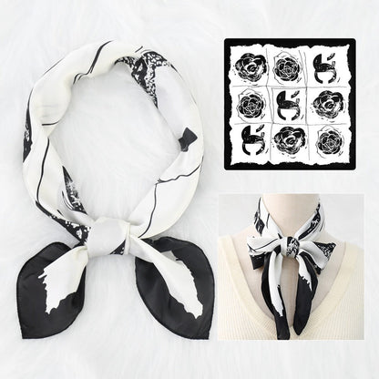 Silk Scarf Women's Sunscreen Beach Imitation Silk Versatile Silk Scarf Neckband