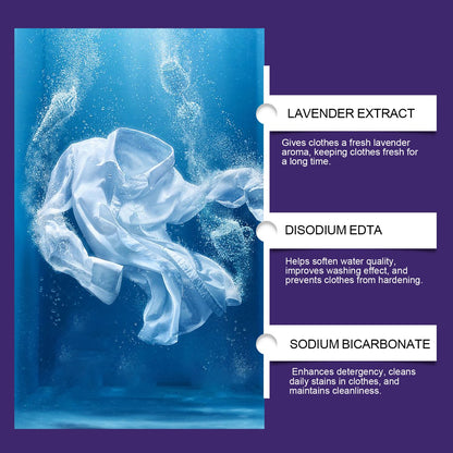 Laundry Detergent Gently Cleans Clothes Decontamination Long-Lasting Fragrance Cleaning Laundry Bubble Paper