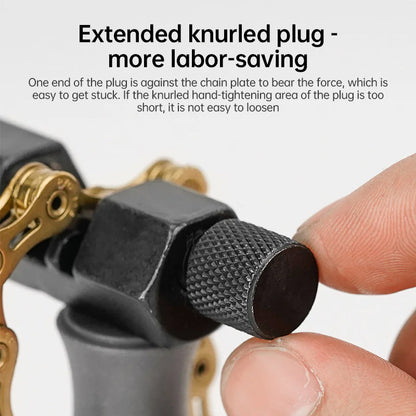 Universal Bike Chain Breaker v3.8: Cuts pins, removes links. For single - 12 speed MTB, road bikes. Repair tool.