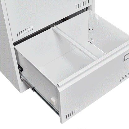 Horizontal file cabinet, 2 drawers, white file cabinet with lock, metal file cabinet with lock, 3 drawers, legal office cabinet