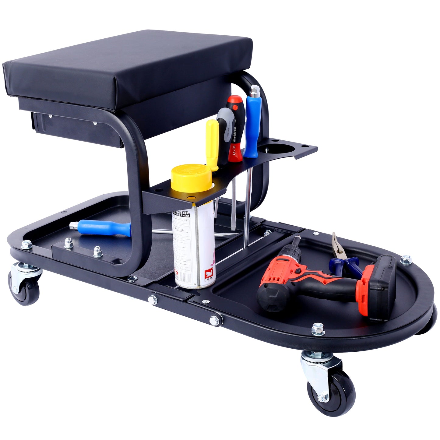 Ultimate Rolling Details and Multifunctional Car, 15'1/2 "x 8'3/4" x 18'1/2 "- Black