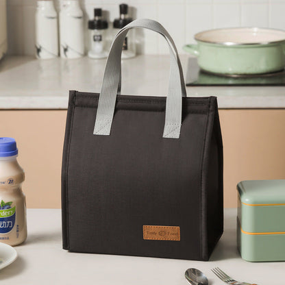 Fashionable and simple vertical large capacity portable insulated lunch bag