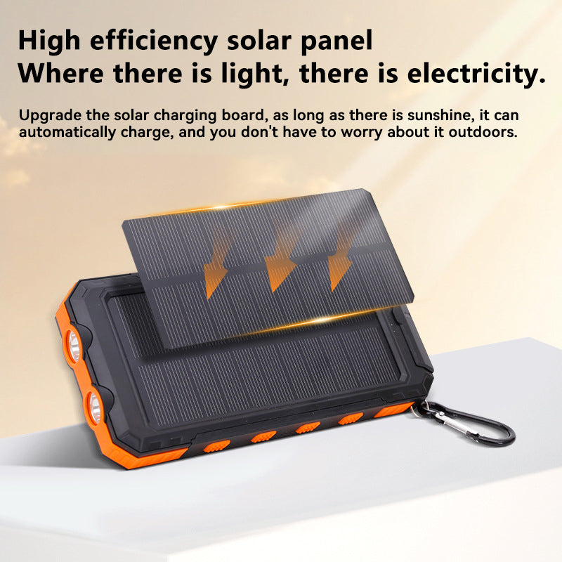 Ultra thin solar power bank 20000mAh with compass three proof solar power bank